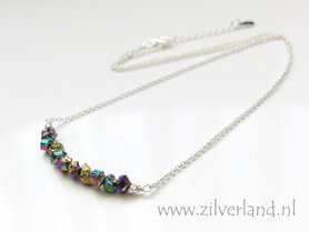 Handgemaakte Zilveren Ketting met Titanium Druse Citrien