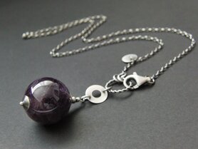 Zilveren Edelstenen Ketting met Amethist