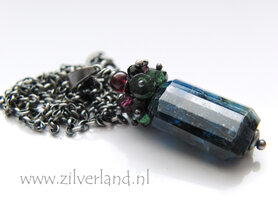 Handgemaakte Zilveren Ketting met Kyaniet