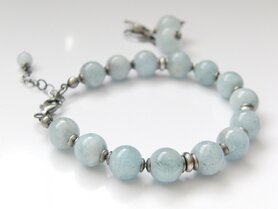 Sterling Zilveren Armband met Aquamarijn