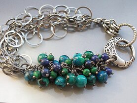 Zilveren Edelstenen Armband "Malediven"