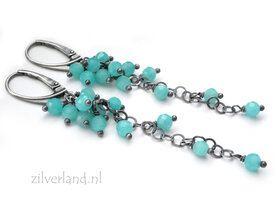 Handgemaakte Edelsteen Oorbellen met Amazoniet