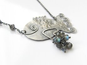 Handgemaakte Zilveren Ketting met Labradoriet