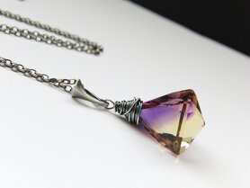 Sterling Zilveren Ketting met Ametrien