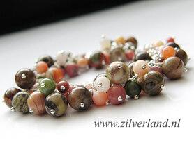 Sterling Zilveren Armband met Edelstenen