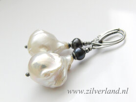 Sterling Zilveren Oorbellen met Parels