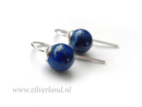 Handgemaakte Oorbellen met Lapis Lazuli Edelstenen