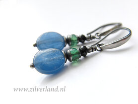 Handgemaakte Edelstenen Oorbellen met Kyaniet