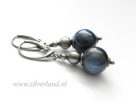 Handgemaakte Edelstenen Oorbellen met Kyaniet