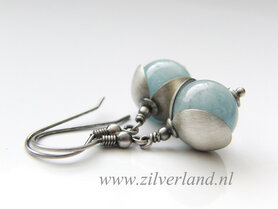 Edelstenen Oorbellen met Aquamarijn