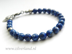 Handgemaakte Edelstenen Armband met Lapis Lazuli 
