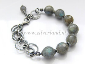 Zilveren Edelstenen Armband met Labradoriet