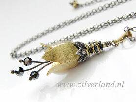 Sterling Zilveren Ketting "Bloemenkelkje"