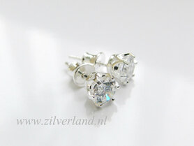 Sterling Zilveren Oorstekers met Zirkonia 