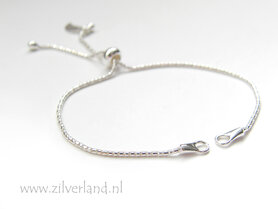 Sterling Zilveren Armband met Stopper met Siliconen Binnenring