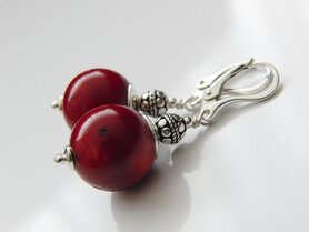 Edelstenen Oorbellen met Koraal