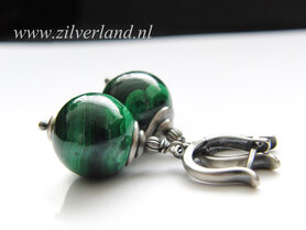 Edelstenen Oorbellen met Malachiet