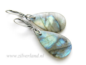 Edelstenen Oorbellen met Labradoriet