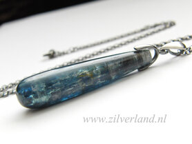 Sterling Zilveren Ketting met Kyaniet